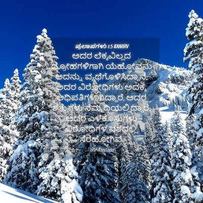 Picture 04 - ಪ್ರಲಾಪಗಳು 1:5 KANIRV - ಅದರ ಲೆಕ್ಕವಿಲ್ಲದ - Bible Verse Picture