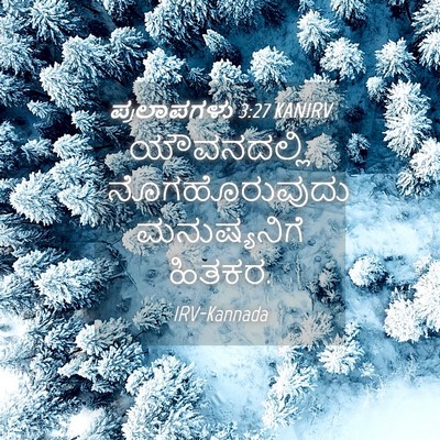 Picture 04 - ಪ್ರಲಾಪಗಳು 3:27 KANIRV - ಯೌವನದಲ್ಲಿ - Bible Verse Picture