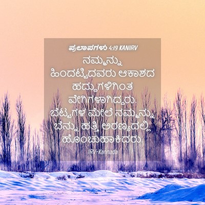 Picture 04 - ಪ್ರಲಾಪಗಳು 4:19 KANIRV - ನಮ್ಮನ್ನು - Bible Verse Picture