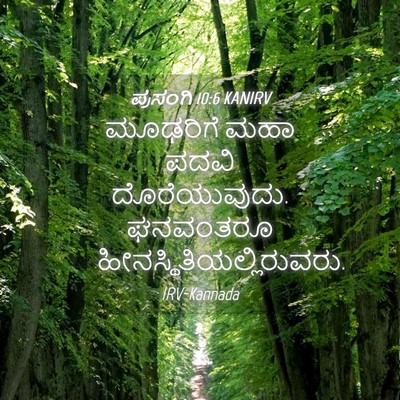 Picture 04 - ಪ್ರಸಂಗಿ 10:6 KANIRV - ಮೂಢರಿಗೆ ಮಹಾ ಪದವಿ - Bible Verse Picture