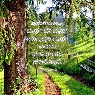 Picture 04 - ಪ್ರಸಂಗಿ 12:8 KANIRV - “ವ್ಯರ್ಥವೇ ವ್ಯರ್ಥ, - Bible Verse Picture