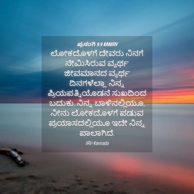 Picture 04 - ಪ್ರಸಂಗಿ 9:9 KANIRV - ಲೋಕದೊಳಗೆ ದೇವರು - Bible Verse Picture