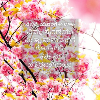 Picture 04 - ಫಿಲಿಪ್ಪಿಯವರಿಗೆ 4:5 KANIRV - ನಿಮ್ಮ ಸೈರಣೆಯು - Bible Verse Picture