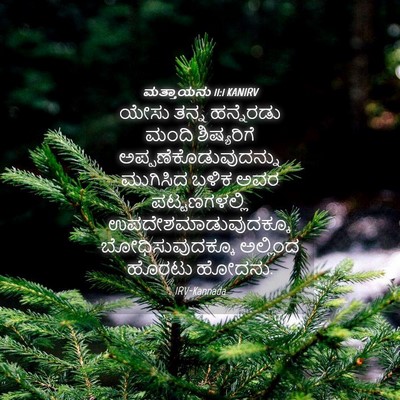 Picture 04 - ಮತ್ತಾಯನು 11:1 KANIRV - ಯೇಸು ತನ್ನ - Bible Verse Picture