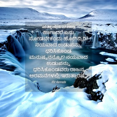 Picture 04 - ಮತ್ತಾಯನು 11:8 KANIRV - ಹಾಗಾದರೆ ಏನು - Bible Verse Picture