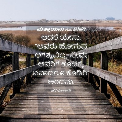 Picture 04 - ಮತ್ತಾಯನು 14:16 KANIRV - ಆದರೆ ಯೇಸು, “ಅವರು - Bible Verse Picture