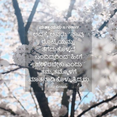 Picture 04 - ಮತ್ತಾಯನು 16:7 KANIRV - ಅದಕ್ಕೆ ಅವರು, “ನಾವು - Bible Verse Picture