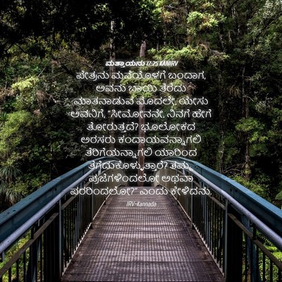 Picture 04 - ಮತ್ತಾಯನು 17:25 KANIRV - ಪೇತ್ರನು ಮನೆಯೊಳಗೆ - Bible Verse Picture
