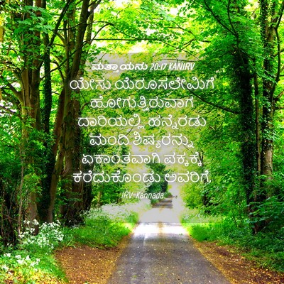 Picture 04 - ಮತ್ತಾಯನು 20:17 KANIRV - ಯೇಸು ಯೆರೂಸಲೇಮಿಗೆ - Bible Verse Picture