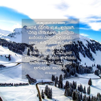 Picture 04 - ಮತ್ತಾಯನು 20:22 KANIRV - ಅದಕ್ಕೆ ಯೇಸು - Bible Verse Picture