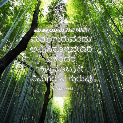 Picture 04 - ಮತ್ತಾಯನು 23:10 KANIRV - ಮತ್ತು ‘ಗುರುವೆಂದು’ - Bible Verse Picture