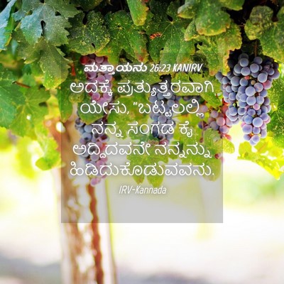 Picture 04 - ಮತ್ತಾಯನು 26:23 KANIRV - ಅದಕ್ಕೆ - Bible Verse Picture