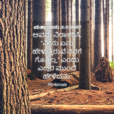 Picture 04 - ಮತ್ತಾಯನು 26:70 KANIRV - ಅವನು ನಿರಾಕರಿಸಿ, - Bible Verse Picture