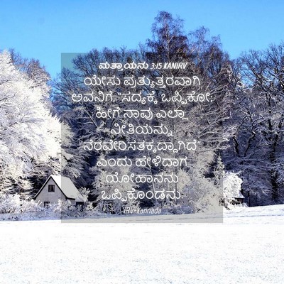 Picture 04 - ಮತ್ತಾಯನು 3:15 KANIRV - ಯೇಸು - Bible Verse Picture