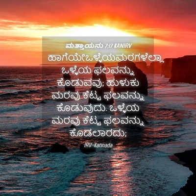 Picture 04 - ಮತ್ತಾಯನು 7:17 KANIRV -  - Bible Verse Picture