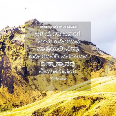 Picture 04 - ಮಾರ್ಕನು 10:39 KANIRV - ಆಗ ಯೇಸು ಅವರಿಗೆ, - Bible Verse Picture