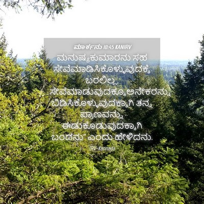 Picture 04 - ಮಾರ್ಕನು 10:45 KANIRV - ಮನುಷ್ಯಕುಮಾರನು ಸಹ - Bible Verse Picture