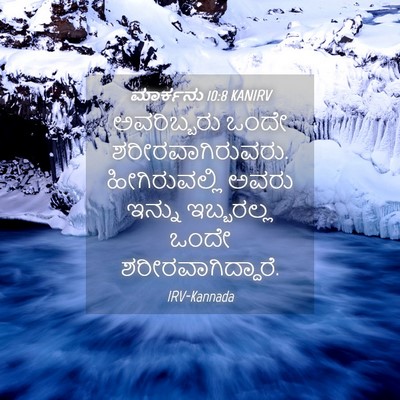 Picture 04 - ಮಾರ್ಕನು 10:8 KANIRV - ಅವರಿಬ್ಬರು ಒಂದೇ - Bible Verse Picture