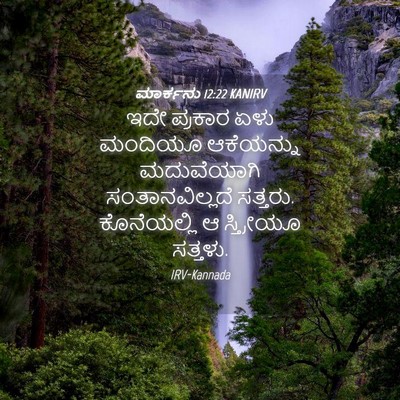 Picture 04 - ಮಾರ್ಕನು 12:22 KANIRV - ಇದೇ ಪ್ರಕಾರ ಏಳು - Bible Verse Picture