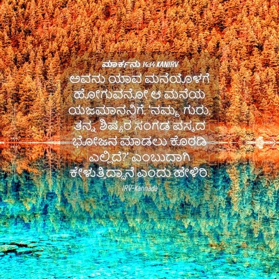 Picture 04 - ಮಾರ್ಕನು 14:14 KANIRV - ಅವನು ಯಾವ ಮನೆಯೊಳಗೆ - Bible Verse Picture