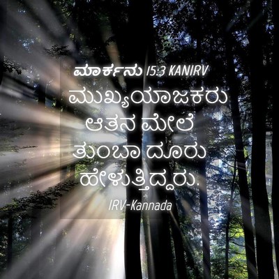 Picture 04 - ಮಾರ್ಕನು 15:3 KANIRV - ಮುಖ್ಯಯಾಜಕರು ಆತನ - Bible Verse Picture