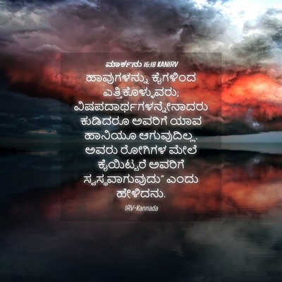 Picture 04 - ಮಾರ್ಕನು 16:18 KANIRV - ಹಾವುಗಳನ್ನು - Bible Verse Picture