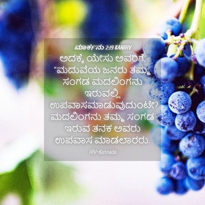Picture 04 - ಮಾರ್ಕನು 2:19 KANIRV - ಅದಕ್ಕೆ ಯೇಸು - Bible Verse Picture