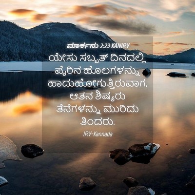 Picture 04 - ಮಾರ್ಕನು 2:23 KANIRV - ಯೇಸು ಸಬ್ಬತ್ - Bible Verse Picture