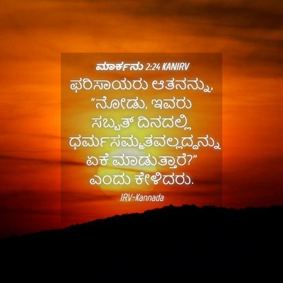 Picture 04 - ಮಾರ್ಕನು 2:24 KANIRV - ಫರಿಸಾಯರು ಆತನನ್ನು, - Bible Verse Picture