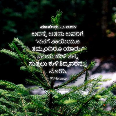 Picture 04 - ಮಾರ್ಕನು 3:33 KANIRV - ಅದಕ್ಕೆ ಆತನು - Bible Verse Picture