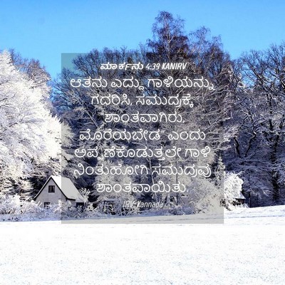 Picture 04 - ಮಾರ್ಕನು 4:39 KANIRV - ಆತನು ಎದ್ದು - Bible Verse Picture