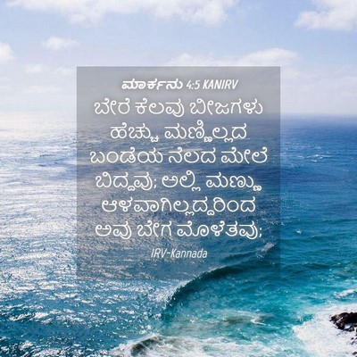 Picture 04 - ಮಾರ್ಕನು 4:5 KANIRV - ಬೇರೆ ಕೆಲವು ಬೀಜಗಳು - Bible Verse Picture