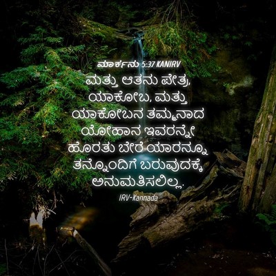 Picture 04 - ಮಾರ್ಕನು 5:37 KANIRV - ಮತ್ತು ಆತನು ಪೇತ್ರ, - Bible Verse Picture