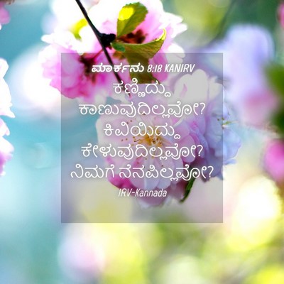 Picture 04 - ಮಾರ್ಕನು 8:18 KANIRV - ಕಣ್ಣಿದ್ದು - Bible Verse Picture