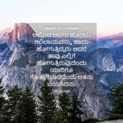 Picture 04 - ಮಾರ್ಕನು 9:30 KANIRV - ಅಲ್ಲಿಂದ ಅವರು - Bible Verse Picture