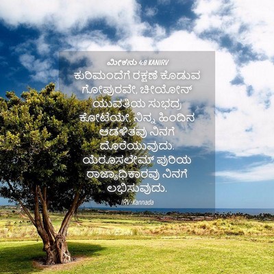 Picture 04 - ಮೀಕನು 4:8 KANIRV - ಕುರಿಮಂದೆಗೆ ರಕ್ಷಣೆ - Bible Verse Picture
