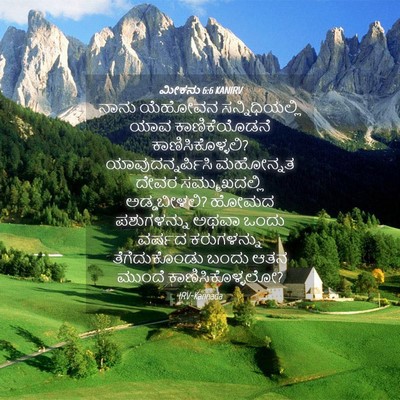 Picture 04 - ಮೀಕನು 6:6 KANIRV - ನಾನು ಯೆಹೋವನ - Bible Verse Picture
