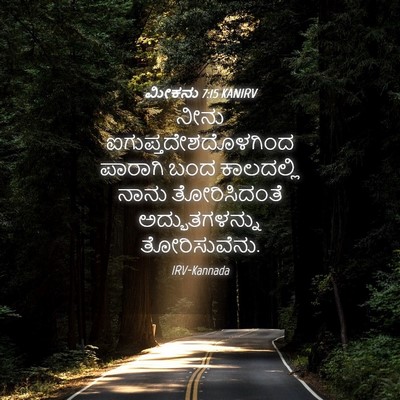 Picture 04 - ಮೀಕನು 7:15 KANIRV - ನೀನು - Bible Verse Picture