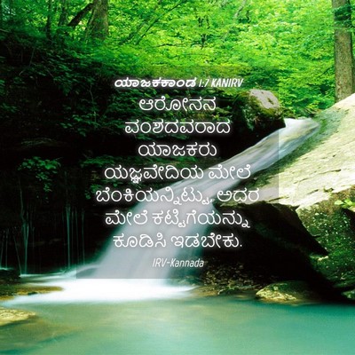 Picture 04 - ಯಾಜಕಕಾಂಡ 1:7 KANIRV - ಆರೋನನ ವಂಶದವರಾದ - Bible Verse Picture