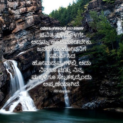 Picture 04 - ಯಾಜಕಕಾಂಡ 10:13 KANIRV - ಪವಿತ್ರಸ್ಥಳದೊಳಗೇ - Bible Verse Picture