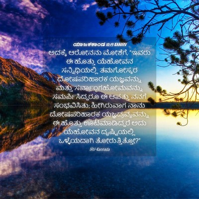 Picture 04 - ಯಾಜಕಕಾಂಡ 10:19 KANIRV - ಅದಕ್ಕೆ ಆರೋನನು - Bible Verse Picture