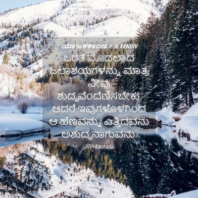 Picture 04 - ಯಾಜಕಕಾಂಡ 11:36 KANIRV - ಒರತೆ ಮೊದಲಾದ - Bible Verse Picture