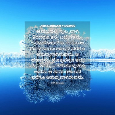 Picture 04 - ಯಾಜಕಕಾಂಡ 11:40 KANIRV - ಆ ಹೆಣದಲ್ಲಿ - Bible Verse Picture