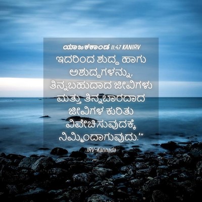 Picture 04 - ಯಾಜಕಕಾಂಡ 11:47 KANIRV - ಇದರಿಂದ ಶುದ್ಧ ಹಾಗು - Bible Verse Picture
