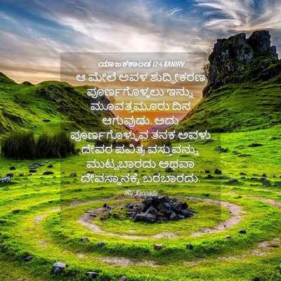 Picture 04 - ಯಾಜಕಕಾಂಡ 12:4 KANIRV - ಆ ಮೇಲೆ ಅವಳ - Bible Verse Picture