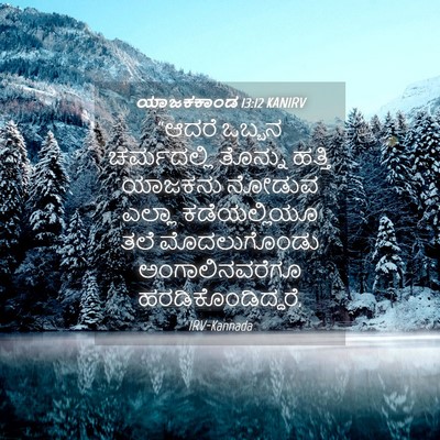 Picture 04 - ಯಾಜಕಕಾಂಡ 13:12 KANIRV - “ಆದರೆ ಒಬ್ಬನ - Bible Verse Picture