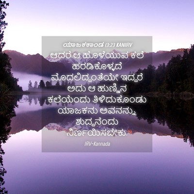 Picture 04 - ಯಾಜಕಕಾಂಡ 13:23 KANIRV - ಆದರೆ ಆ ಹೊಳೆಯುವ ಕಲೆ - Bible Verse Picture