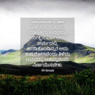 Picture 04 - ಯಾಜಕಕಾಂಡ 13:27 KANIRV - ಏಳನೆಯ ದಿನದಲ್ಲಿ - Bible Verse Picture