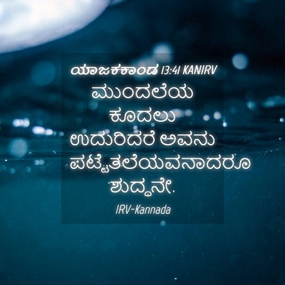 Picture 04 - ಯಾಜಕಕಾಂಡ 13:41 KANIRV - ಮುಂದಲೆಯ ಕೂದಲು - Bible Verse Picture