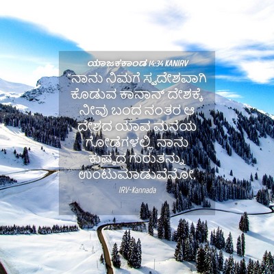 Picture 04 - ಯಾಜಕಕಾಂಡ 14:34 KANIRV - “ನಾನು ನಿಮಗೆ - Bible Verse Picture